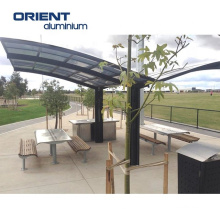 Outdoor 5m * 3m Glass Carport Aluminum